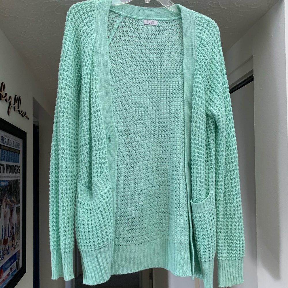Tobi Mint Green Cardigan/ sweater , size Sm/M